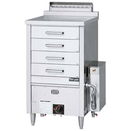 MUD-J14C マルゼン ガス蒸し器 ドロワータイプ 樹脂レール仕様