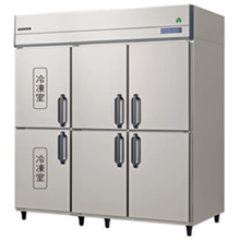 GRD-182PDX-L フクシマガリレイ ノンフロンインバーター制御タテ型冷凍冷蔵庫 冷凍室・冷蔵室逆仕様