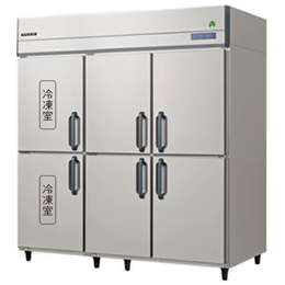 GRD-182PDX-L フクシマガリレイ ノンフロンインバーター制御タテ型冷凍冷蔵庫 冷凍室・冷蔵室逆仕様